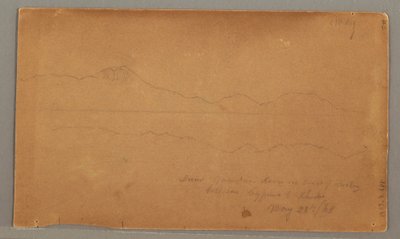 Ritning, Sidovy av byggnad, fönster, 29 maj 1868 av Frederic Edwin Church