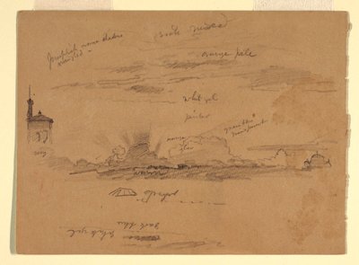Teckning, Skisser från Rom, Italien, november 1868 av Frederic Edwin Church