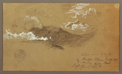 Teckning, himmel, maj 1865 av Frederic Edwin Church