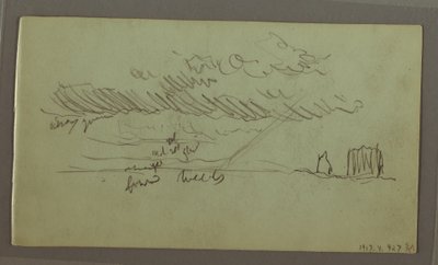 Teckning, Himmelsstudie, februari 1869 av Frederic Edwin Church