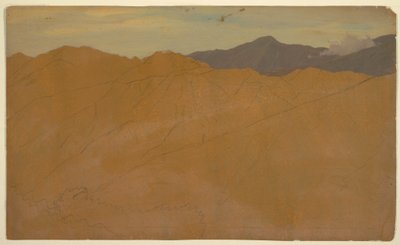 Teckning, Sydamerikanska berg, 1853 eller 1857 av Frederic Edwin Church