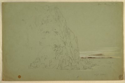 Teckning, "Södra huvudet", 1851 av Frederic Edwin Church