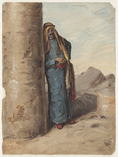 Teckning, Stående beduin, 1868 av Frederic Edwin Church