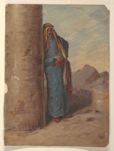 Teckning, Stående beduin, 1868 av Frederic Edwin Church