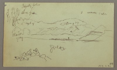 Ritning, stenbåge, stenbas, 27 april 1868 av Frederic Edwin Church