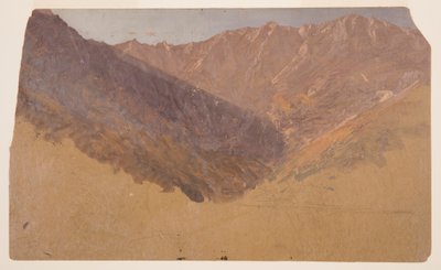 Teckning, studie av Great Basin, Mt. Katahdin, 1860-70 av Frederic Edwin Church