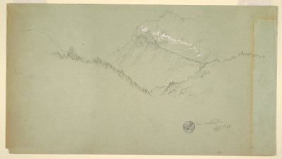 Ritning, Watzmanns topp, nära Berchtesgaden, 9 juli 1868 av Frederic Edwin Church