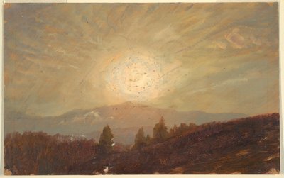 Teckning, Solnedgång, 1855-65 av Frederic Edwin Church