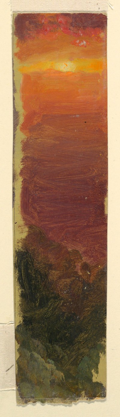 Teckning, Solnedgång, 1868 av Frederic Edwin Church
