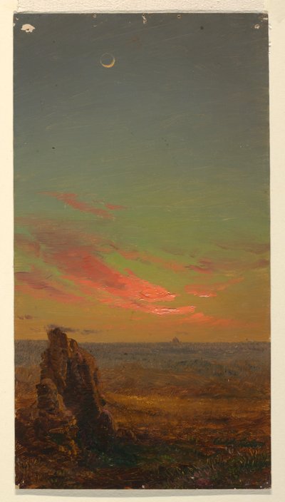 Teckning, Solnedgång nära Rom, 1868-69 av Frederic Edwin Church