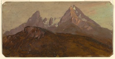 Ritning, Watzmann, Berchtesgaden, Bayern, 1868 av Frederic Edwin Church
