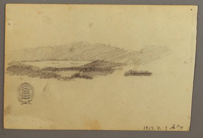 Teckning, Träd, juli 1844 av Frederic Edwin Church