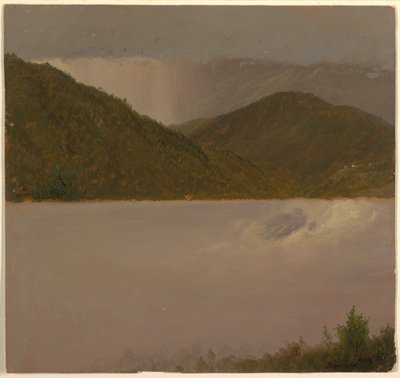 Teckning, Två moln- och bergstoppsstudier, augusti 1865 av Frederic Edwin Church