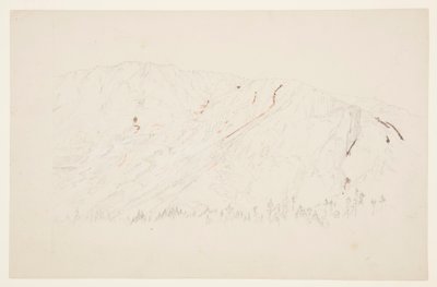 Teckning, övre delen av Great Basin, Mt. Katahdin, september 1877 av Frederic Edwin Church