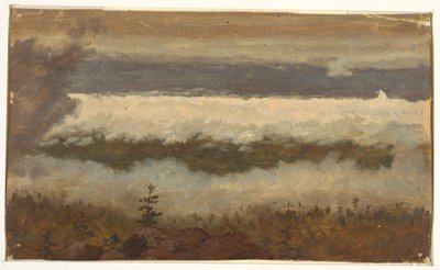 Teckning, utsikt över moln från Catskill Mountain Top, 1844-45 av Frederic Edwin Church