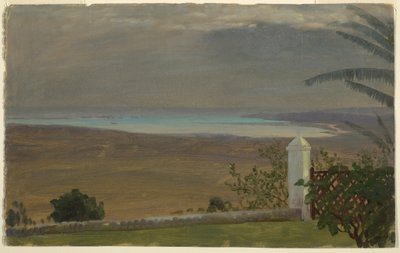 Teckning, utsikt över havet, 1865 av Frederic Edwin Church