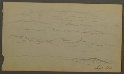 Teckning, Vågor, 1860 av Frederic Edwin Church