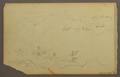 Teckning, Trädbevuxet landskap, 1844 av Frederic Edwin Church