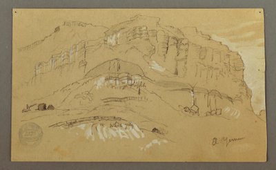 El Yemen Valley, Arabien: Klippvägg av Frederic Edwin Church