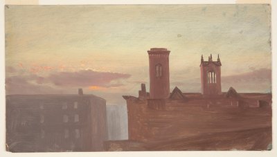 Housetops at Dawn, 10th Street, New York, NY av Frederic Edwin Church