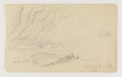 Dimma över flod och kullar av Frederic Edwin Church