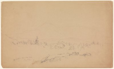 "Mount Katahdin från väster" [Ser västerut mot Mount Katahdin] av Frederic Edwin Church