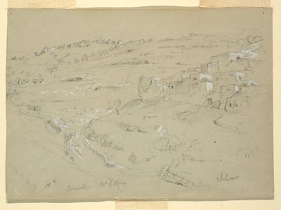 Oljeberget, Betania, Siloam och Jerusalem, Palestina [Betanien och Silwan, östra Jerusalem och Jerusalem, Israel] av Frederic Edwin Church