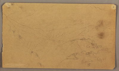 Bergslandskap, Jamaica av Frederic Edwin Church