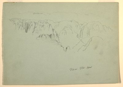 Mountain, Wady el-Arabah, 23 februari 1868 av Frederic Edwin Church