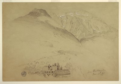 Mounts Goell och Brett nära Berchtesgarden, Bayern av Frederic Edwin Church