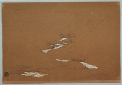 Smal bergsdal med kaskadström nära Ysapan, Ecuador av Frederic Edwin Church
