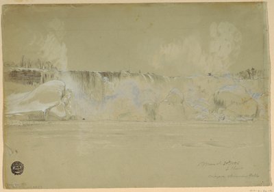 Niagarafallen i snö, från nordväst av Frederic Edwin Church
