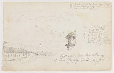 Popayan, Colombia; Verso: Bergslandskap, Colombia av Frederic Edwin Church