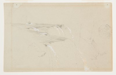 Rim of American Falls, Niagara River av Frederic Edwin Church