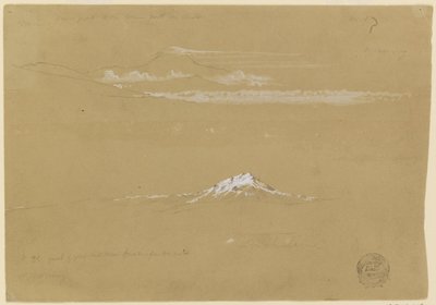 Sincholagua, morgon, från soltemplet, Quito av Frederic Edwin Church