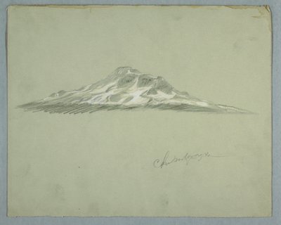 Snötäckta toppen av Mount Chimborazo, Ecuador av Frederic Edwin Church