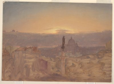 Peterskyrkan från Pincio, Rom av Frederic Edwin Church