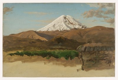 Studie av berget Chimborazo, Ecuador av Frederic Edwin Church