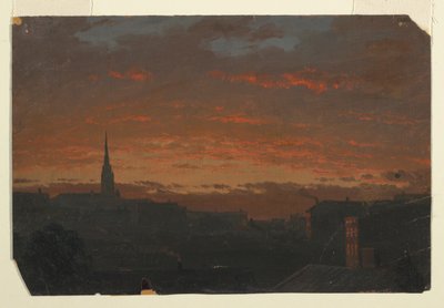 Solnedgång i Hudson, New York av Frederic Edwin Church