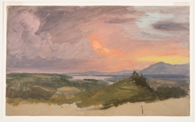 Solnedgång i Hudson Valley av Frederic Edwin Church