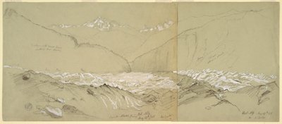 Övre Aletschglaciären med Great Fusshorn av Frederic Edwin Church
