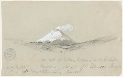 Vy över Cotapaxi från Hacienda San Antonio, Ecuador av Frederic Edwin Church