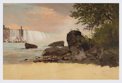 Utsikt över de kanadensiska fallen och Goat Island av Frederic Edwin Church