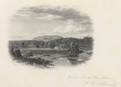 West Rock, New Haven av Frederic Edwin Church
