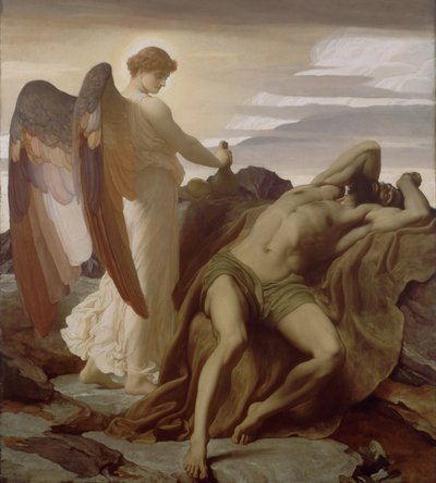 Elijah i vildmarken av Frederic Leighton