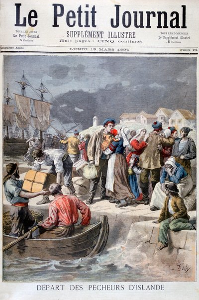 De isländska fiskarnas avgång 1894 av Frederic Lix