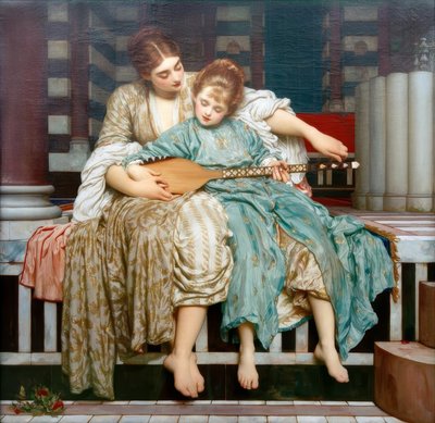 musik-lektion av Frederic Lord Leighton