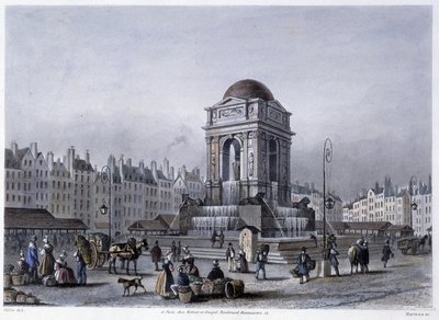 Fontaine des Innocents - i "" Paris en 1832" av Martens av Frederic Martens