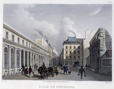 School of Medicine - i "" Paris en 1832" av Martens av Frederic Martens