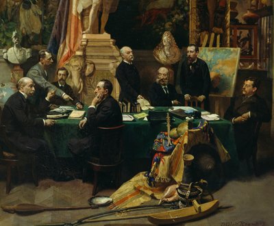 Jules Ferry (1832-1893) välkomnade delegater från kolonier i november 1892 av Frederic Regamey